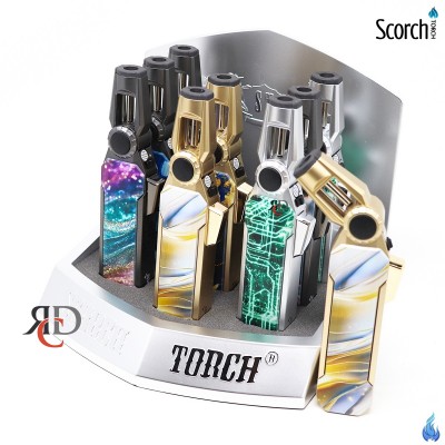 SCORCH TORCH W/ FLAME LOCK & 60DEG SWIVEL NOZZLE - STDS204 9CT/ DISPLAY